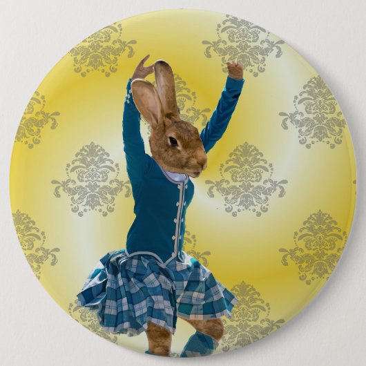 Schots hooglanddanseres ronde button 6,0 cm (Voorkant)