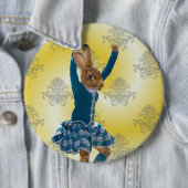 Schots hooglanddanseres ronde button 6,0 cm (In situ)
