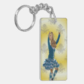 Schots hooglanddanseres sleutelhanger (Voorkant Links)