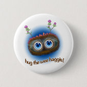 Schots "Hoots Toots Haggis" Ronde Button 5,7 Cm (Voorkant)
