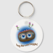 Schots "Hoots Toots Haggis" Sleutelhanger (Voorkant)