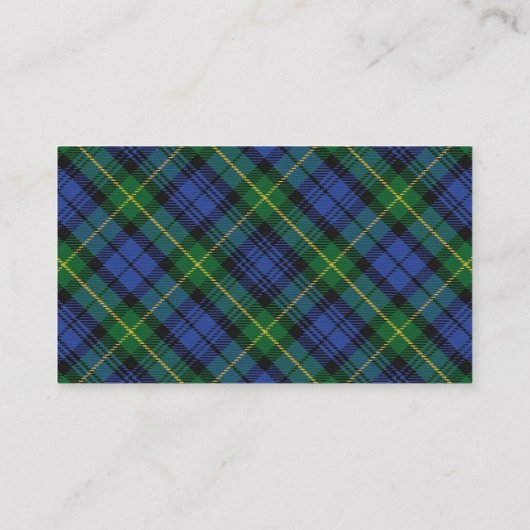 Schots huis van Gordon Clan Tartan Plaid Visitekaartje (Achterkant)
