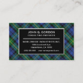 Schots huis van Gordon Clan Tartan Plaid Visitekaartje (Voorkant)