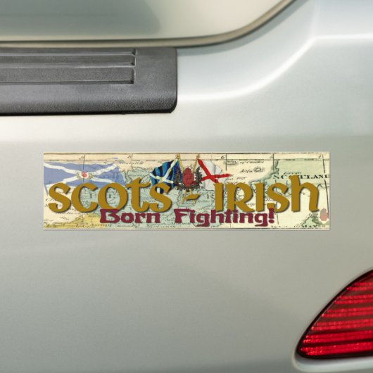 Schots-Iers - Born Fighting! Bumpersticker (Op auto)