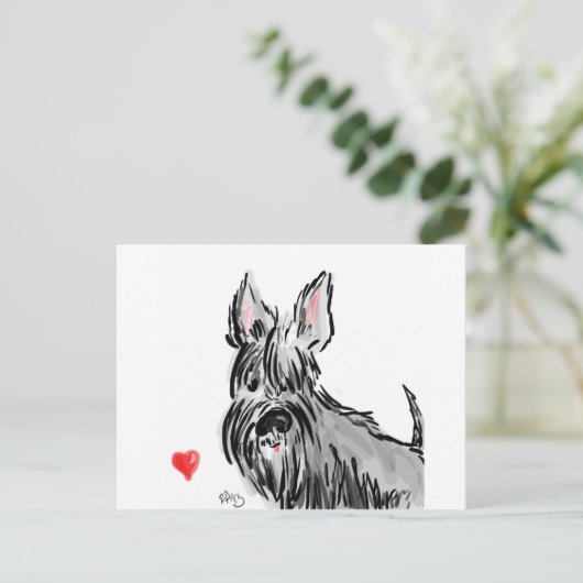 Schots in liefde briefkaart (Staand voorkant)