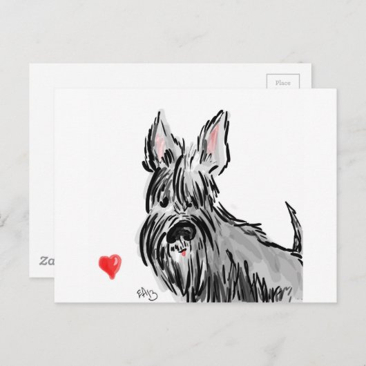 Schots in liefde briefkaart (Voorkant / Achterkant)