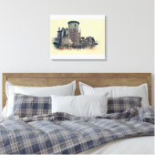 Schots kasteel Caeverlock in Dumfries Canvas Afdruk (Insitu (Slaapkamer))