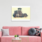 Schots kasteel Caeverlock in Dumfries Canvas Afdruk (Insitu (Woonkamer))