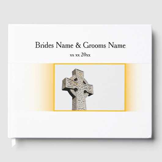 Schots-Keltisch-bruiloft-kruis Gastenboek (Voorkant)