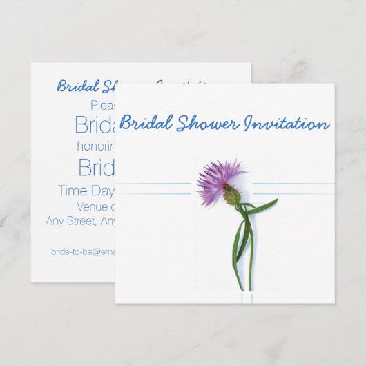Schots, Keltisch bruiloft Thistle Theme Bridal Sho Kaart (Voorkant / Achterkant)