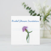 Schots, Keltisch bruiloft Thistle Theme Bridal Sho Kaart (Staand voorkant)