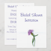 Schots, Keltisch bruiloft Thistle Theme Bridal Sho Kaart (Voorkant / Achterkant)