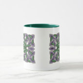Schots Keltisch Knot Painting in Paars en groen Mok (Midden)