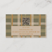 Schots Keltisch Tartan Patroon met QR Visitekaartje (Achterkant)