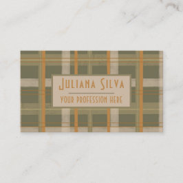 Schots Keltisch Tartan Patroon met QR Visitekaartje