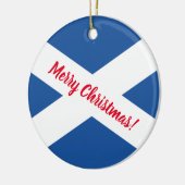 Schots kerstboomschilderij keramisch ornament (Links)