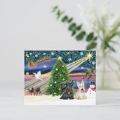 Schots kerstfeest (twee) feestdagenkaart (Staand voorkant)