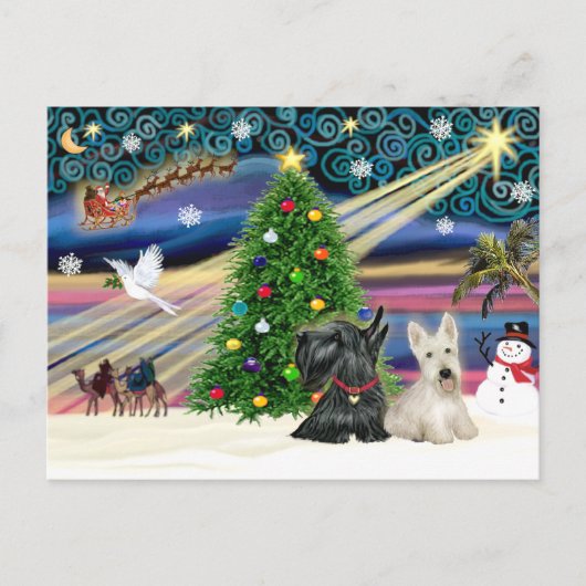 Schots kerstfeest (twee) feestdagenkaart (Voorkant)