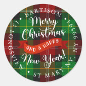 Schots Kerstmis Sticker Etiket (Voorkant)