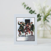 Schots kilt dansboek briefkaart (Staand voorkant)
