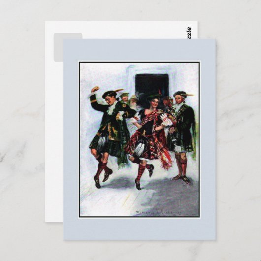 Schots kilt dansboek briefkaart (Voorkant / Achterkant)