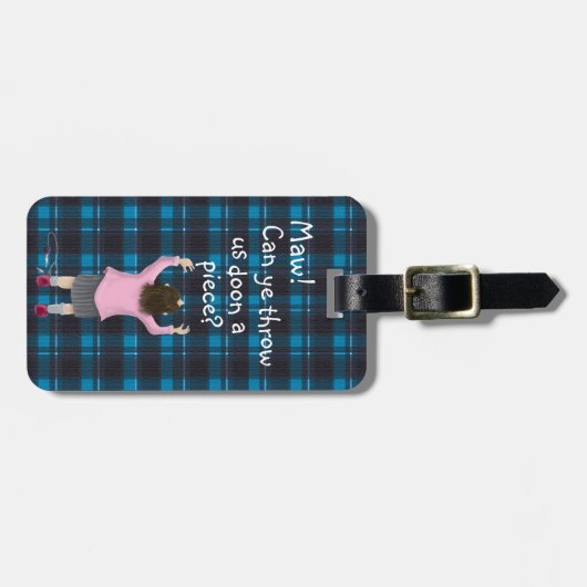 Schots kind "juweel" bagagelabel (Voorkant horizontaal)