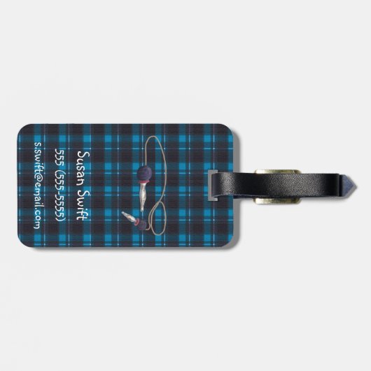 Schots kind "juweel" bagagelabel (Achterkant horizontaal)