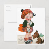  Schots kind met papaverValentijn Briefkaart (Voorkant / Achterkant)