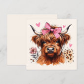 Schots Kortharig Floral Hart Feestdagenkaart (Voorkant / Achterkant)