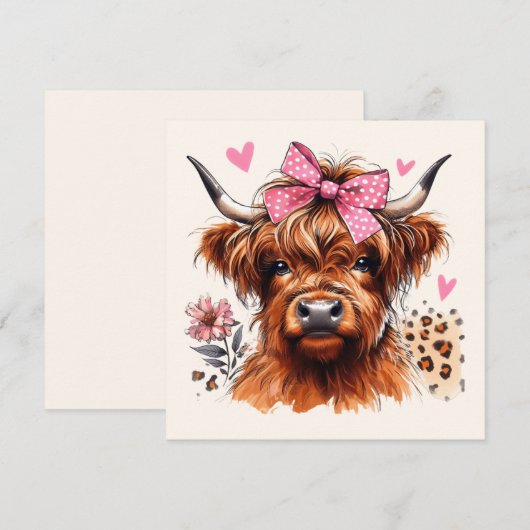 Schots Kortharig Floral Hart Feestdagenkaart (Voorkant / Achterkant)