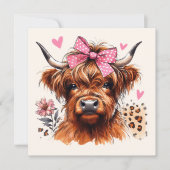 Schots Kortharig Floral Hart Feestdagenkaart (Voorkant)