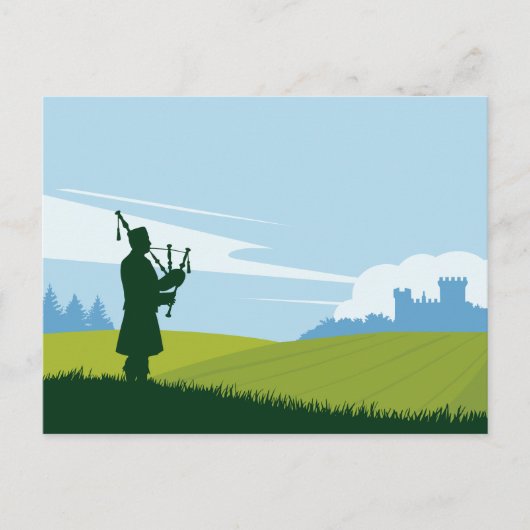 Schots landschap briefkaart (Voorkant)