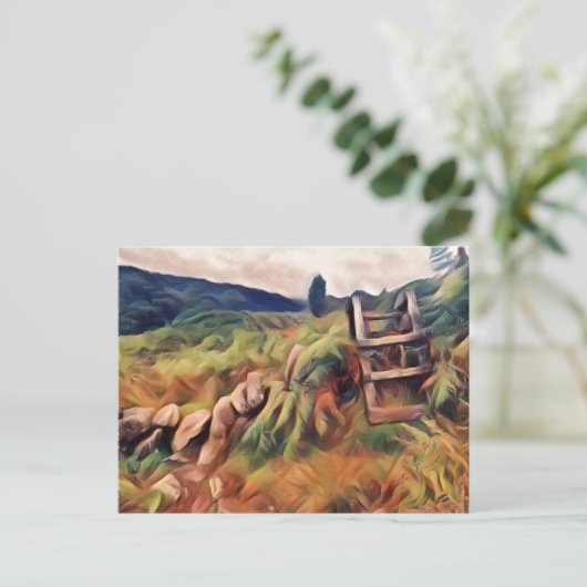 Schots landschapsfoto art briefkaart (Staand voorkant)