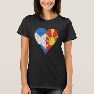 Schots-Macedonisch vlaggeschut T-shirt