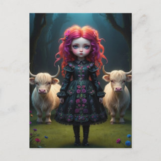 Schots meisje briefkaart