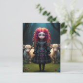 Schots meisje briefkaart (Staand voorkant)