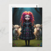 Schots meisje briefkaart (Voorkant / Achterkant)