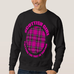 Schots meisje dat de taart in tartan doet Schotla Trui