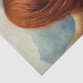 Schots meisje en Highland Koe Tissuepapier (Detail)