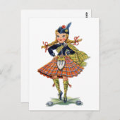  Schots meisje traditionele jurk Briefkaart (Voorkant / Achterkant)