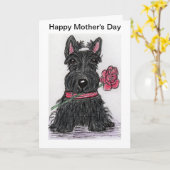 Schots Moederdag Mum nana echtgenote schotel Kaart (Gele Bloem)