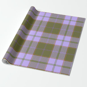 Schots naadloos Pa met groene en Paarse tartan Cadeaupapier