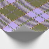 Schots naadloos Pa met groene en Paarse tartan Cadeaupapier (Hoek)
