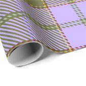 Schots naadloos Pa met groene en Paarse tartan Cadeaupapier (Rol Hoek)
