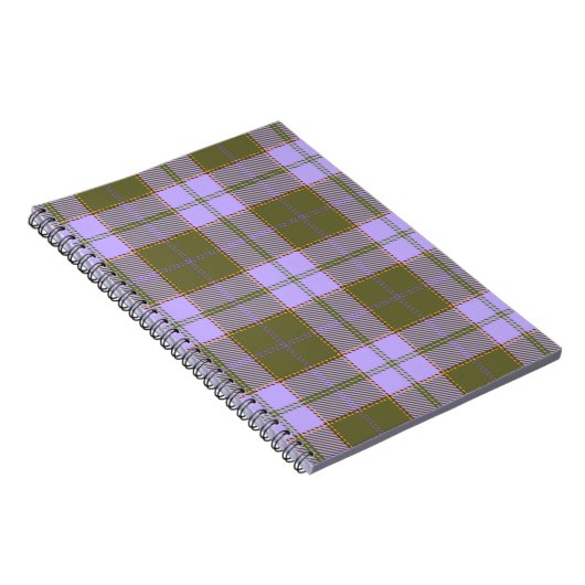 Schots naadloos Pa met groene en Paarse tartan Notitieboek (Rechterzijde)