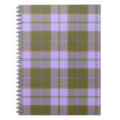 Schots naadloos Pa met groene en Paarse tartan Notitieboek (Voorkant)
