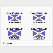 Schots olieveld Trash, Saltire, Bier Mok, Olie, Ga Rechthoekige Sticker (Vel)