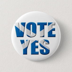 Schots onafhankelijkheidsreferendum - stem ja ronde button 5,7 cm