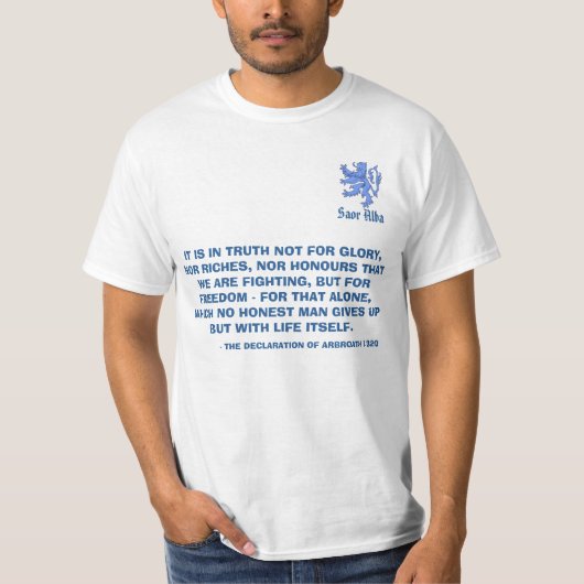 Schots onafhankelijkheidsverklaring van Arbroath L T-shirt (Voorkant)