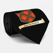 Schots ontwerp van tartan - Macdonald of Sleate Stropdas (Opgerold)